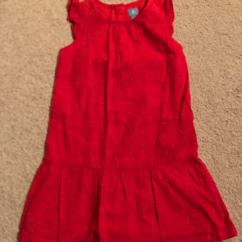Red Eyelet Dress